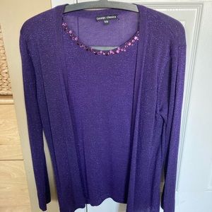 HP🌟Sweater like a twinset with metallic glitter